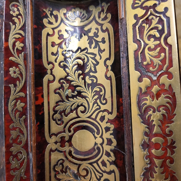 Antique circa Mid 1800s French Boulle Inkwell Stand Tray w/o the Glass Inkwells - Picture 3 of 13